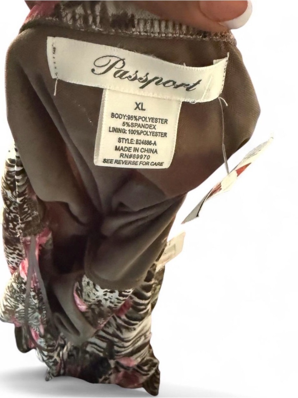 Passport Women's Brown and Pink Patterned Jacket - XL - Picture 5 of 5